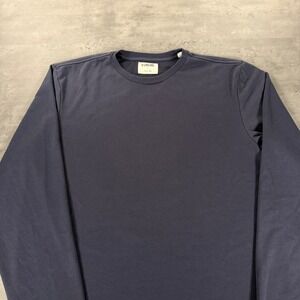 Linksoul‎ Shirt Men LRG Drytek Long Sleeve Blue Organic Cotton Blend Golf Casual